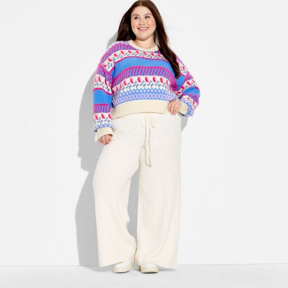 Women's Pullover Sweater - Wild Fable Floral XXL